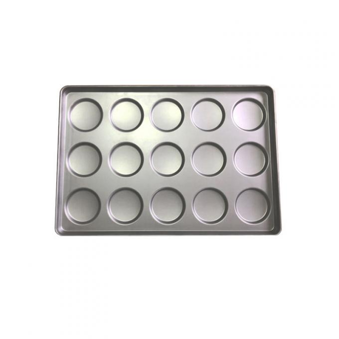 Rk Bakeware 41002 Aluminized Steel 15 Cavity Hamburger Bun/ Cookie Pan-17 3/4" X 25 3/4"