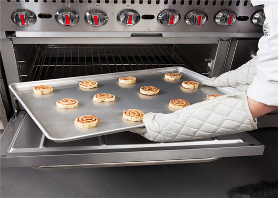 RK Bakeware China Foodservice NSF Tam Boyutlu Alüminyum Yapışkansız Pişirme Tepsisi / Alüminyum Yapraklı Tencere Kafesli Tel, 13 X 18