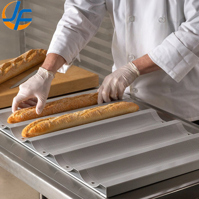 RK Bakeware China 18X26 Tam Boyutlu Camlı Alüminyum Fransız Baguette Ekmek Pişirme Tepsisi