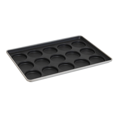 Rk Bakeware China-52345 Alüminize Çelik 4.5 Inch Hamburger Tepsi / Muffin Top Pan