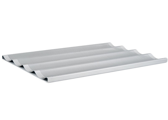 RK Bakeware China Foodservice NSF 5 Loaf Alüminyum Pişirme Tepsisi Glazed Uni Lock Baguette Pan