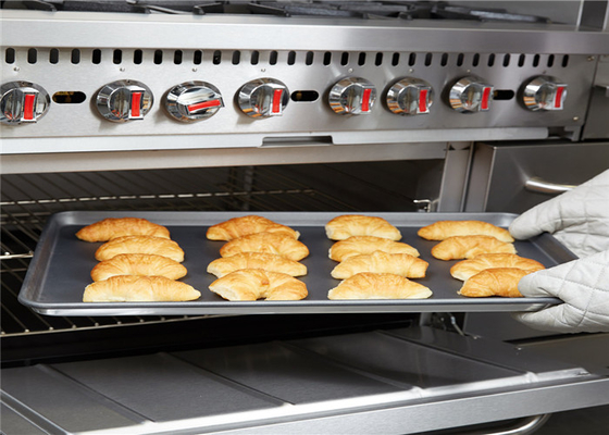 RK Bakeware China Foodservice NSF 16 Ölçüm Alüminyum Pişirme Tepsisi, 18 &quot; X 26 &quot; Fil In Rim Alüminyum Bun / Sheet Pan