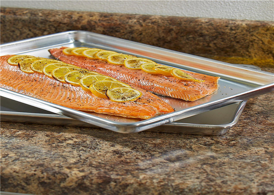 RK Bakeware Çin Ticari Alüminyum Pişirme Tepsisi Kurabiye Yaprak Jelly Roll Pan Tam Boyut Yarım Boyut Çeyreği Yaprak Pan