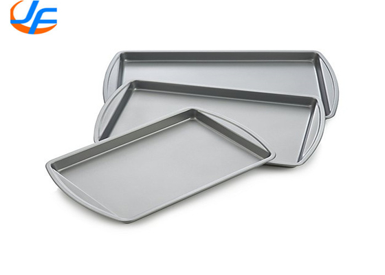 RK Bakeware Çin Alüminyum Pişirme Tepsisi Ticari Alüminyum Yuvarlak Köşe Yaprak Taşı