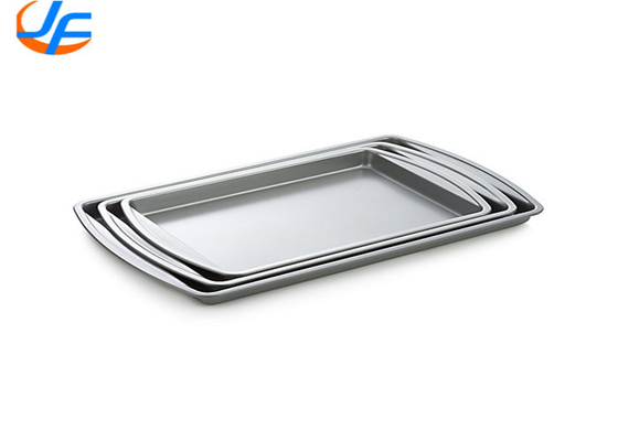 RK Bakeware Çin Alüminyum Pişirme Tepsisi Ticari Alüminyum Yuvarlak Köşe Yaprak Taşı
