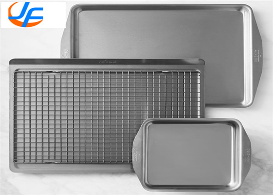 RK Bakeware Çin Alüminyum Pişirme Tepsisi Ağır Görevli Ölçüm Alüminyum Bun Yaprak Tavası