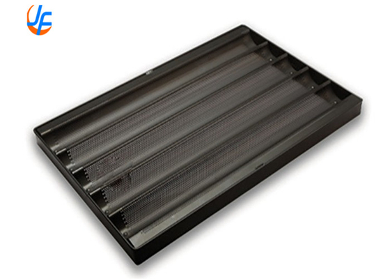 RK Bakeware China Foodservice 5 Satır Alüminyum Yapışkansız Perforasyonlu Baguette Tepsisi