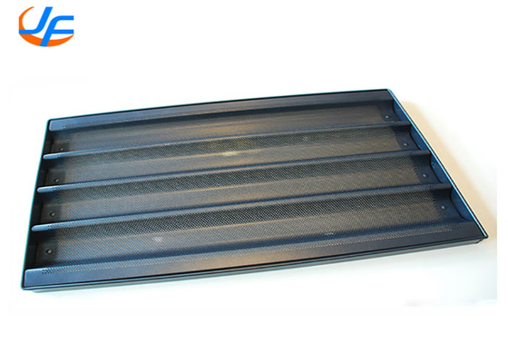 RK Bakeware China Foodservice 5 Satır Alüminyum Yapışkansız Perforasyonlu Baguette Tepsisi