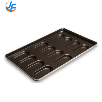 RK Bakeware China Foodservice Ticari Silikon Camlı Hot Dog Bun Pan Tote Fırıncılık için