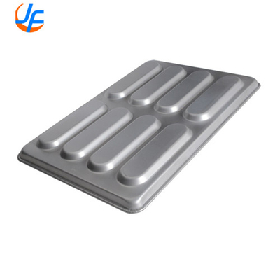 RK Bakeware China Foodservice Ticari Silikon Camlı Hot Dog Bun Pan Tote Fırıncılık için