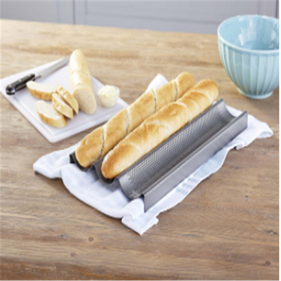 RK Bakeware China Foodservice NSF Alüminyum Yapışkansız Perforasyonlu Baguette Pan