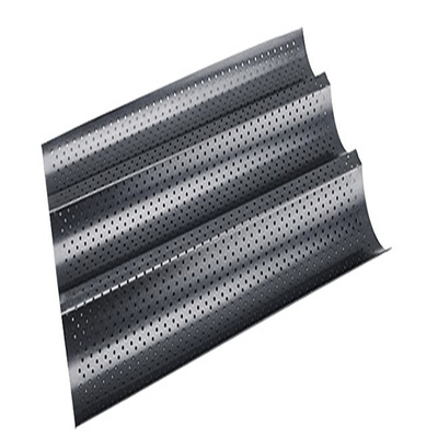 RK Bakeware China Foodservice NSF Alüminyum 3 Çukurlu Fransız Ekmek Baguette Pişirme Tepsileri