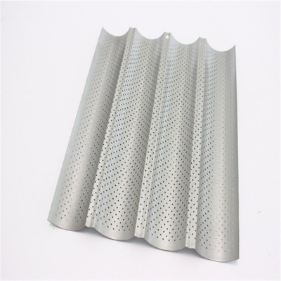 RK Bakeware China Foodservice NSF Perforated Aluminum Nonstick Fransız Baguette Pan / Baguette Tabakası