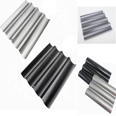 RK Bakeware China Foodservice NSF Perforated Aluminum Nonstick Fransız Baguette Pan / Baguette Tabakası