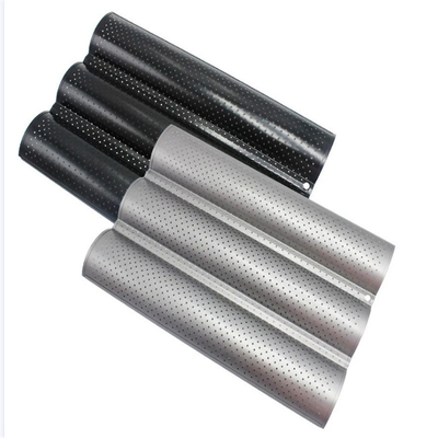 RK Bakeware China Foodservice NSF Perforated 3-Slot Molds Baguette Baking Tray Fransız Ekmek Taşı