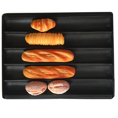 RK Bakeware China Foodservice NSF Perforated Aluminum Baguette Tabak Fransız Ekmek Pişirme Muold