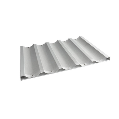 RK Bakeware China Foodservice NSF 5 Loaf Glazed Alüminyum Baguette Baking Tray Fransız Ekmek Taşı