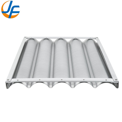 RK Bakeware China Foodservice NSF 5 Loaf Nonstick Alüminyum Eurogliss Baguette Baking Tray/ Fransız Ekmek Taşı