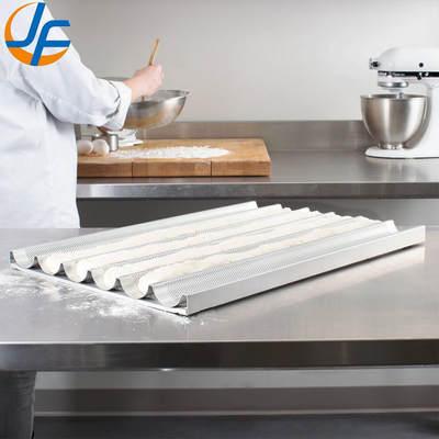 RK Bakeware China Foodservice NSF 5 Loaf Nonstick Alüminyum Eurogliss Baguette Baking Tray/ Fransız Ekmek Taşı