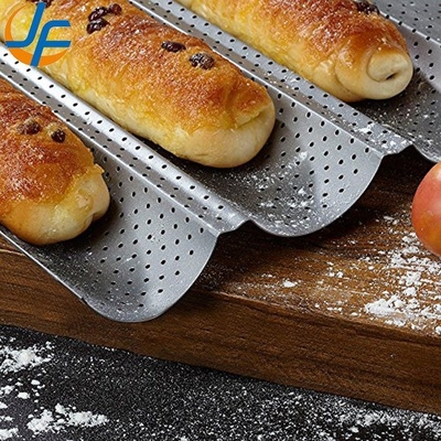 RK Bakeware China Foodservice NSF 5 Loaf Nonstick Alüminyum Eurogliss Baguette Baking Tray/ Fransız Ekmek Taşı