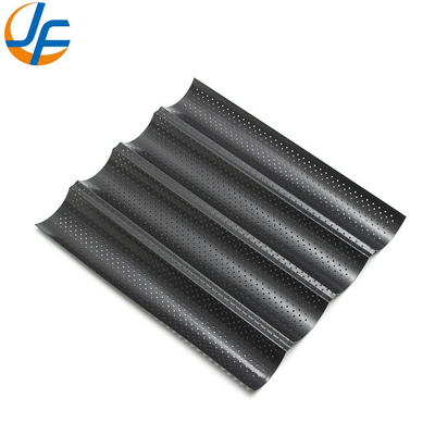 Rk Bakeware China-49053 5 Loaf Nonstick 600*400 Alüminyum Uni-Lock Baguette Tepsisi / Fransız Ekmek Taşı