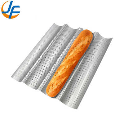Rk Bakeware China-49053 5 Loaf Nonstick 600*400 Alüminyum Uni-Lock Baguette Tepsisi / Fransız Ekmek Taşı