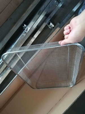 RK Bakeware China Foodservice Paslanmaz Çelik Havadan Kızartıcı Basket Grill Basket Havadan Kızartıcı Tepsi Tel Rack