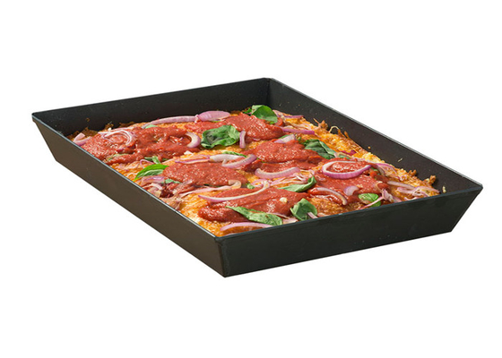 RK Bakeware China Foodservice NSF Ticari Hard Coat Alüminyum Pizza Tavası / Detroit Pizza Tavası 8 &quot;X 10&quot; X 2.38&quot;