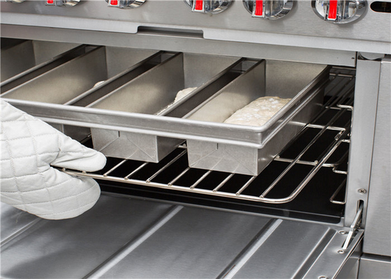 RK Bakeware China-Chicago Metallik 4 Kemer Camlı Alüminize Pullman ekmek tavlası Ekmek ekmek tavlası 13 &quot;x 4&quot; x 4 &quot;