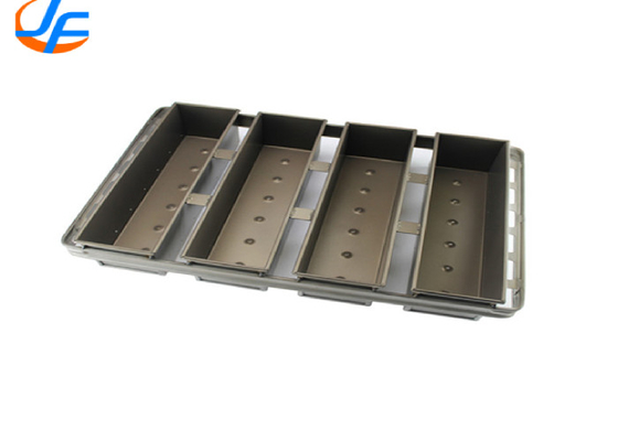 RK Bakeware China Foodservice NSF Ticari Telefon Nonstick Pullman Ekmek Kalıp 4 Kemer Pullman Pan