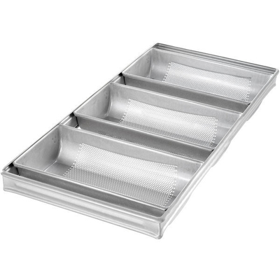 Rk Bakeware China-Foodservice 41145 Camlı 4 Kemer Alüminize Çelik Çömlek Çömlek Taşı