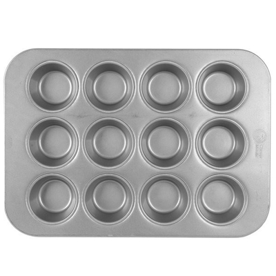 RK Bakeware Çin-Chicago Metallik Mini Crown Muffin Pan Fda Pasta için Alüminyum Tepsisi