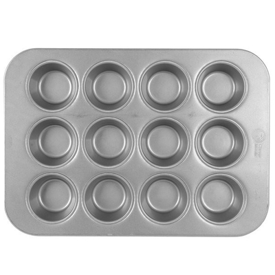 RK Bakeware Çin-Chicago Metallik Mini Crown Muffin Pan Fda Pasta için Alüminyum Tepsisi