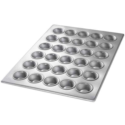 Rk Bakeware China-42754 12 Bardak Sırlı Alüminize Çelik Mini Taçlı Muffin Tavası / Cruffin Tavası / Cruffin Tepsisi