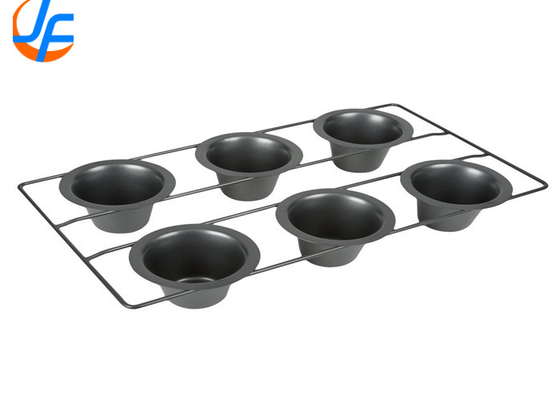 RK Bakeware China Foodservice NSF 6 fincan Paslanmaz Çelik Yapışkan Popover Pan