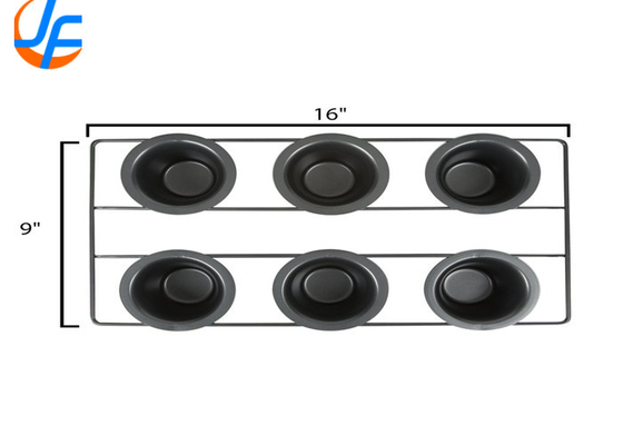RK Bakeware China Foodservice NSF 6 fincan Paslanmaz Çelik Yapışkan Popover Pan