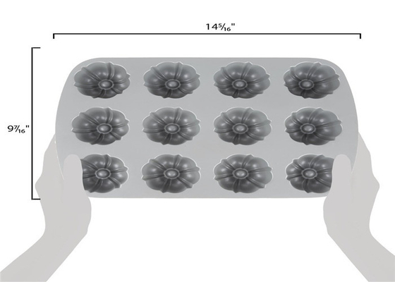 RK Bakeware China Foodservice NSF 12 bölme Bundtlette Alüminyum Muffin Cake Pan Ticari sınıf