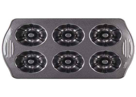 RK Bakeware China Foodservice NSF Paslanmaz Çelik Pasta Kalıbı Fluted Mini Bundt Cake Pan