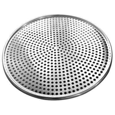 8 inç alüminyum tepsisi üreticisi alüminyum tepsisi yuvarlak delikler metal fırın pizza tepsisi delikli pizza kalıbı