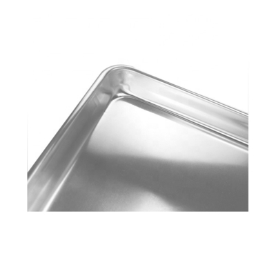 Ticari 10'*6'*1'' 0.8mm dikdörtgen ekmek pişirme tepsisi burger veya hamburger veya sosisli çörek pişirme tava alüminyum ekmek tava