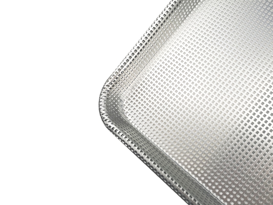26 x 18 inç 1.2mm delikli metal tepsisi delikli düz fırın yapraklı delikli alüminyum yapraklı tel-in-the-rim yaprak tepsisi