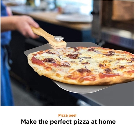 12&quot;*14&quot;*25' Pizza Dönüştürme Kabuk Katlanabilir Ahşap El Yapısı Alüminyum Pizza Kabuk