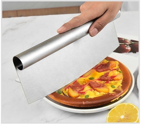 Pizza Araçları 8 Inch Ss 430 Pasta Kesicisi Premium Paslanmaz Çelik Pizza Kesicisi