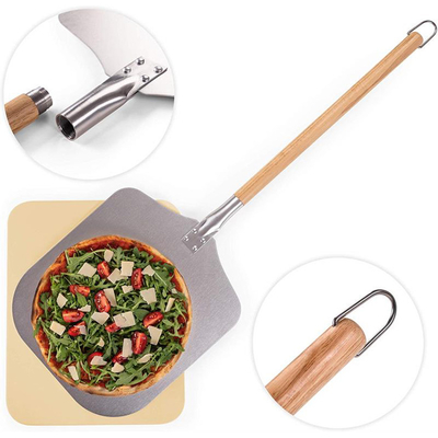 Fırın Araçları 83cm Alüminyum Pizza kabuğu Ayrılabilir Ahşap El ile Pizza Şef 12x14