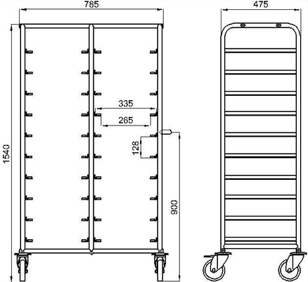 RK Bakeware China Foodservice NSF 600 × 400 mm Fırın Pişirme Tepsisi, Gastronorm Paslanmaz Çelik Tepsisi