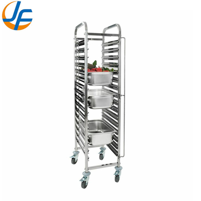 Rk Bakeware China-Z Frame 20 Pan End Load Stainless Steel Nesting Trolley Bun Sheet Pan Rack - Montajlı